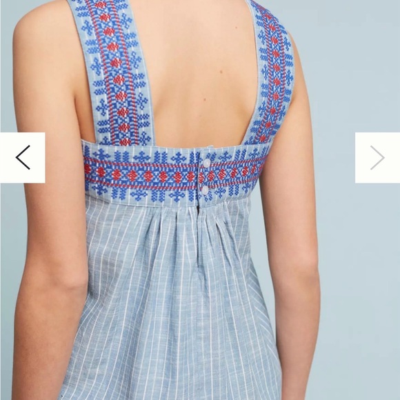 Anthropologie - Kopal Blue Striped Top - Picture 3 of 7